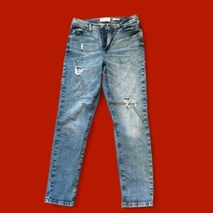 Distressed Blue Jeans